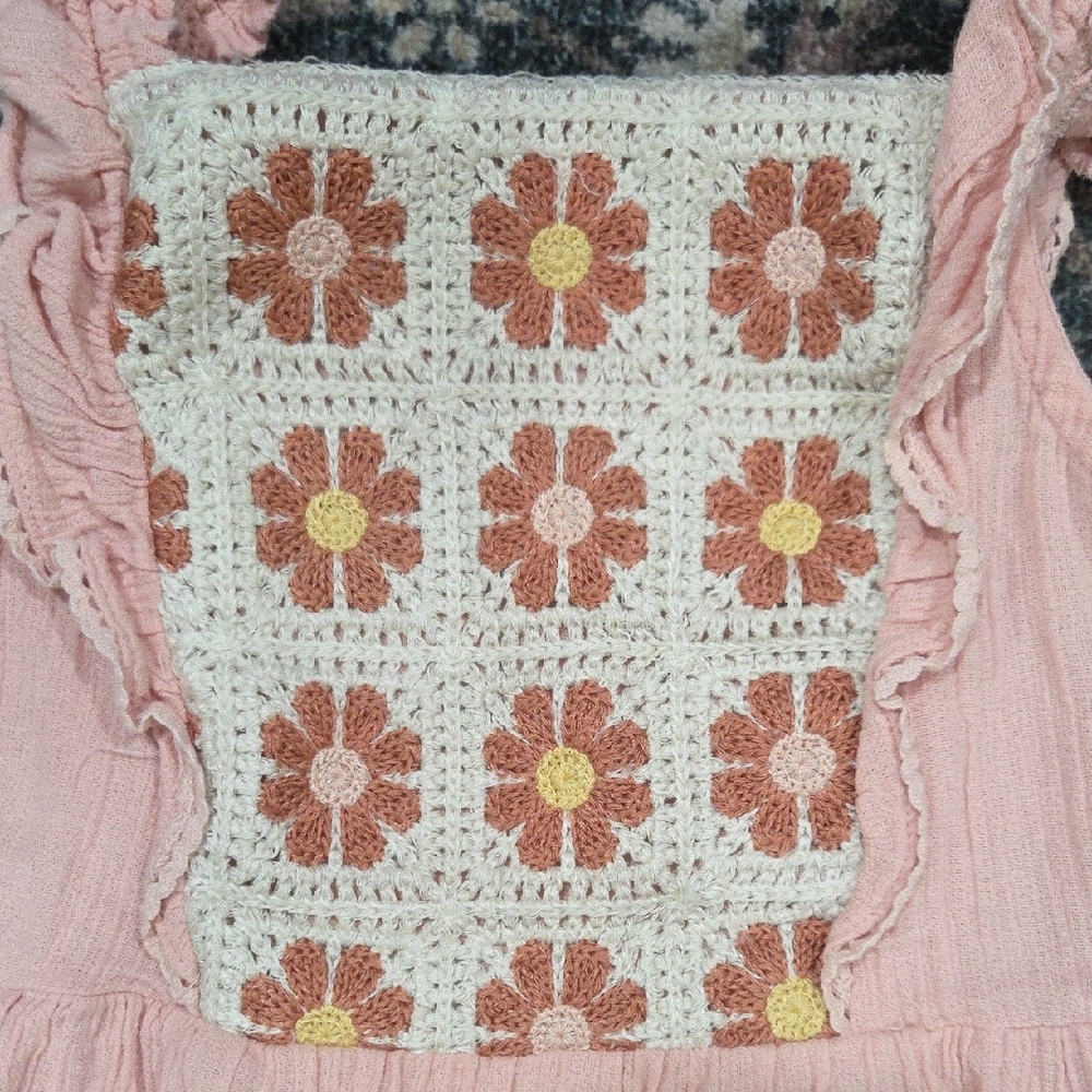 Pink Floral Kids Dress - Picture 3 of 6